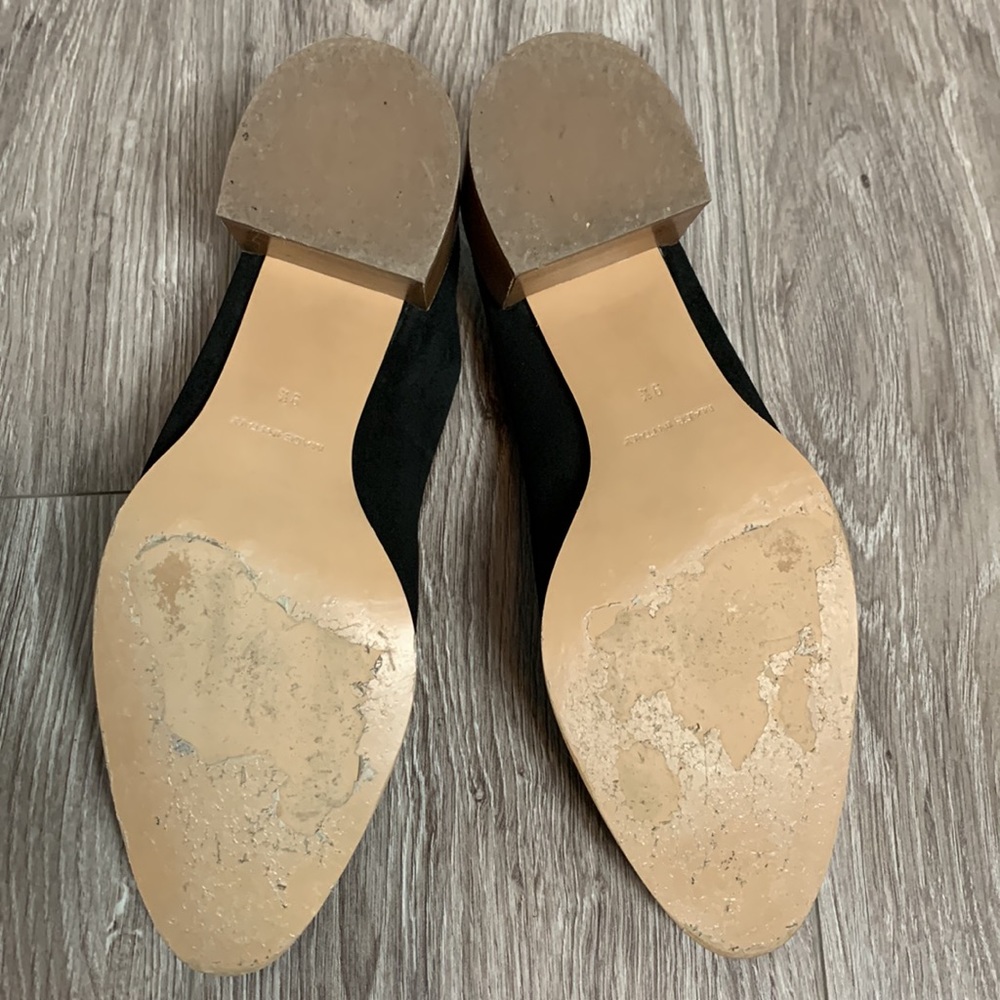Everlane Suede Heel Mules Black Size 9.5 - Picture 11 of 16